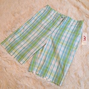 ANNE KLEIN 2019 Sport Plaid Athletic Bermuda
